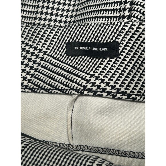 Torrid Black & White Plaid Trouser A-Line Flare Ponte Pant Plus Size 22 R - Picture 10 of 16
